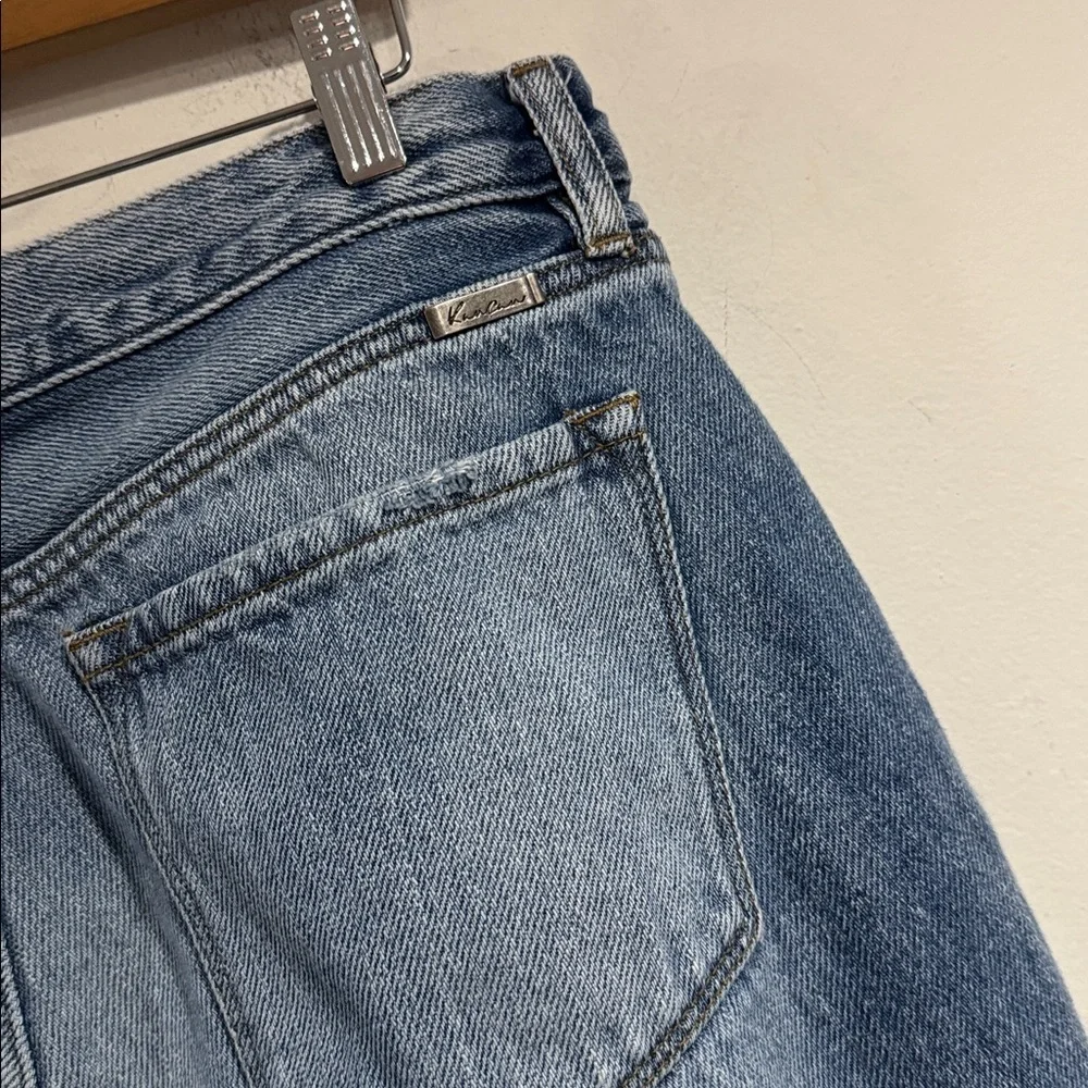 Kancan patchwork jeans denim distressed boyfriend relaxed 30 cotton